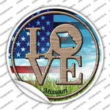Love Missouri Novelty Circle Sticker Decal