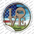 Love Nebraska Novelty Circle Sticker Decal