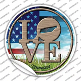 Love Tennessee Novelty Circle Sticker Decal