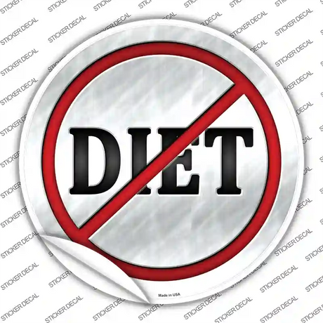 Diet Novelty Circle Sticker Decal