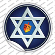 Hanukkah Star And Dreidel Novelty Circle Sticker Decal