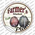 Farmers Market Plum Novelty Circle Sticker Decal