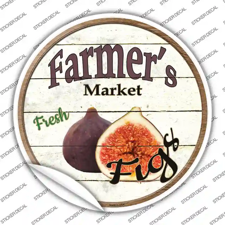 Farmers Market Figs Novelty Circle Sticker Decal