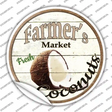 Farmers Market Coconut Novelty Circle Sticker Decal