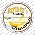 Farmers Market Bananas Novelty Circle Sticker Decal