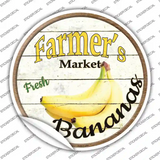 Farmers Market Bananas Novelty Circle Sticker Decal