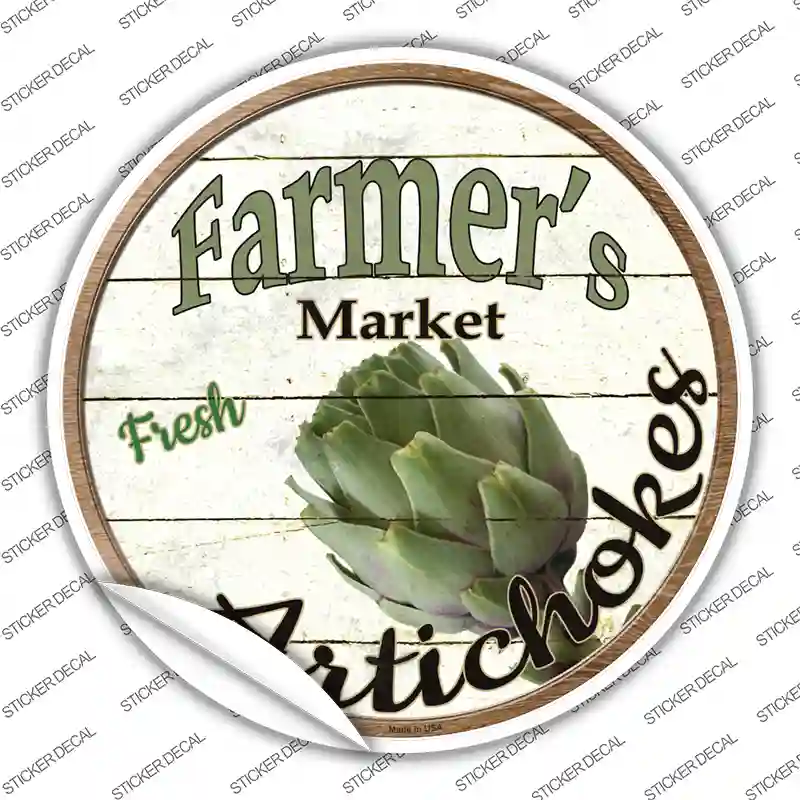 Farmers Market Artichokes Novelty Circle Sticker Decal