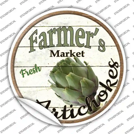 Farmers Market Artichokes Novelty Circle Sticker Decal