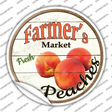 Farmers Market Peaches Novelty Circle Sticker Decal