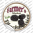 Farmers Market Black Berries Novelty Circle Sticker Decal