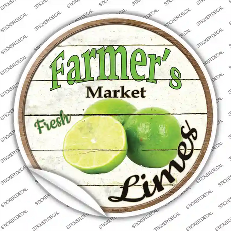 Farmers Market Limes Novelty Circle Sticker Decal