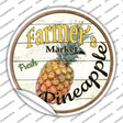 Farmers Market Pineapple Novelty Circle Sticker Decal