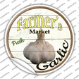 Farmers Market Garlic Novelty Circle Sticker Decal