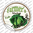 Farmers Market Cabbage Novelty Circle Sticker Decal