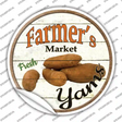 Farmers Market Yams Novelty Circle Sticker Decal