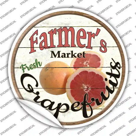 Farmers Market Grapefruits Novelty Circle Sticker Decal