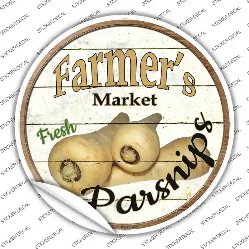 Farmers Market Parsnips Novelty Circle Sticker Decal