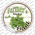 Farmers Market Basil Novelty Circle Sticker Decal