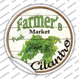 Farmers Market Cilantro Novelty Circle Sticker Decal