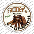 Farmers Market Cinnamon Novelty Circle Sticker Decal