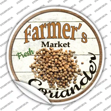 Farmers Market Coriander Novelty Circle Sticker Decal