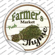 Farmers Market Thyme Novelty Circle Sticker Decal