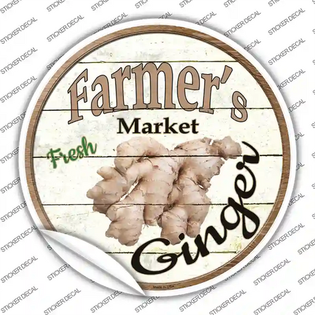 Farmers Market Ginger Novelty Circle Sticker Decal