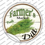 Farmers Market Dill Novelty Circle Sticker Decal