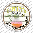 Farmers Market Lemonade Novelty Circle Sticker Decal
