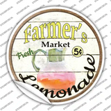 Farmers Market Lemonade Novelty Circle Sticker Decal