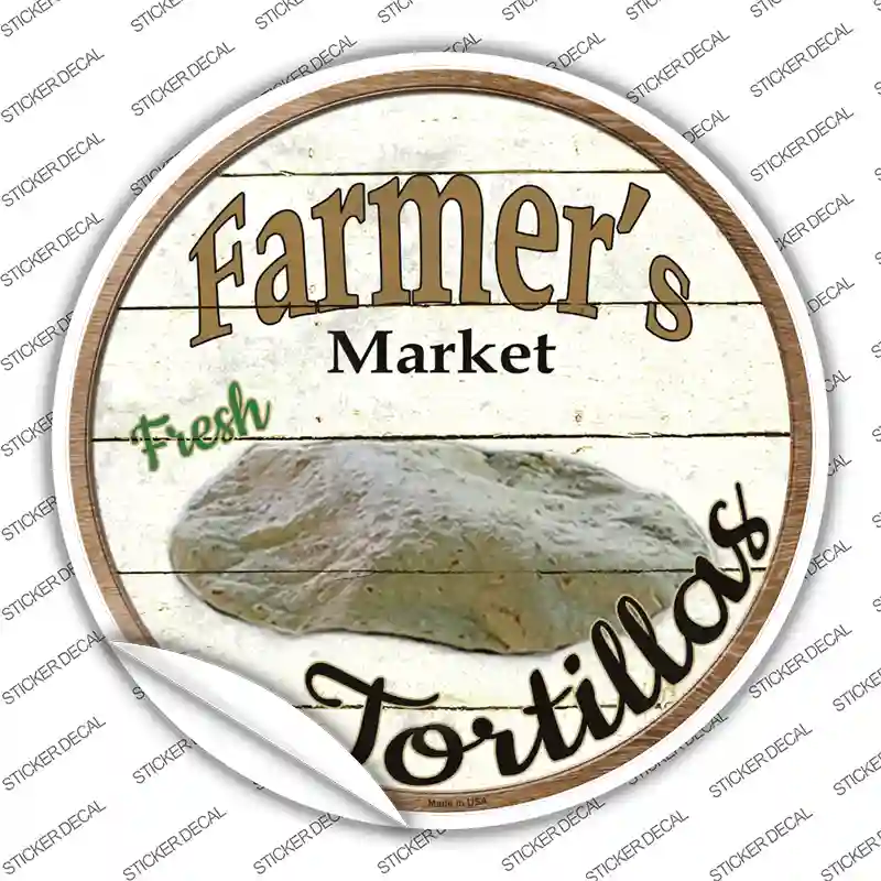 Farmers Market Tortillas Novelty Circle Sticker Decal
