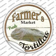 Farmers Market Tortillas Novelty Circle Sticker Decal
