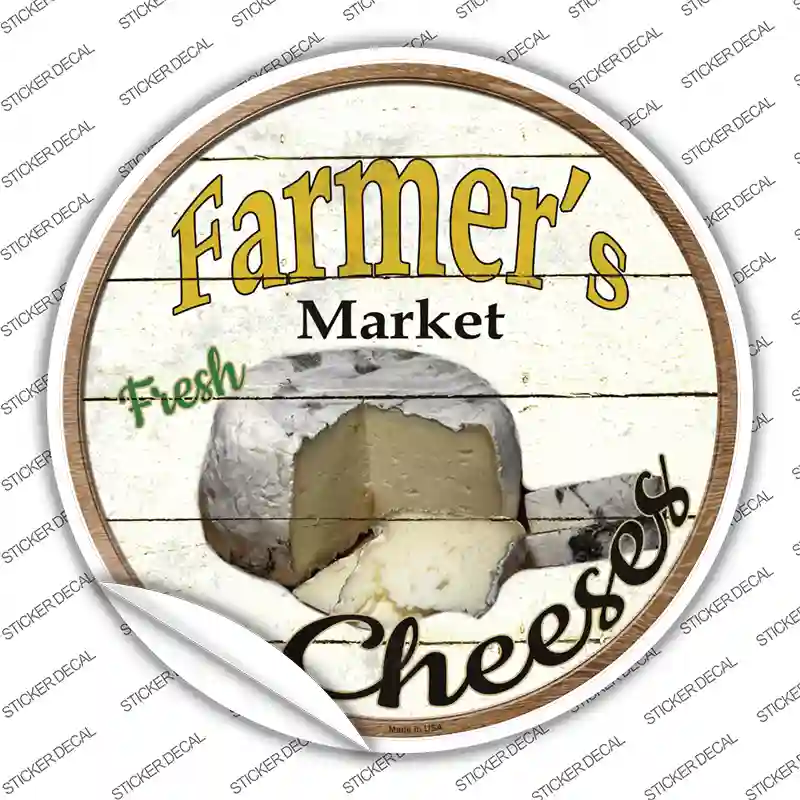 Farmers Market Cheeses Novelty Circle Sticker Decal