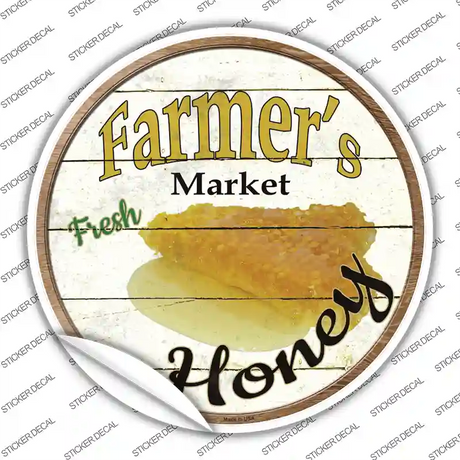 Farmers Market Honey Novelty Circle Sticker Decal