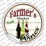 Farmers Market Wines Novelty Circle Sticker Decal