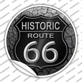 Historic Route 66 Novelty Circle Sticker Decal