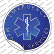 Emergency Medical Services Novelty Circle Sticker Decal