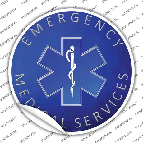 Emergency Medical Services Novelty Circle Sticker Decal