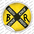 Brush and Rinse Novelty Circle Sticker Decal