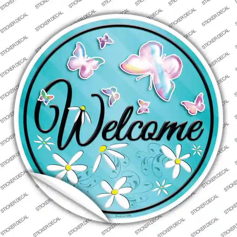 Welcome Novelty Circle Sticker Decal