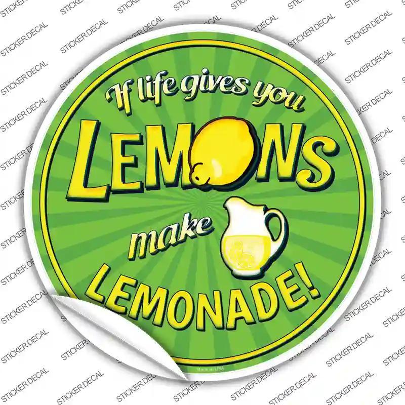 Make Lemonade Novelty Circle Sticker Decal
