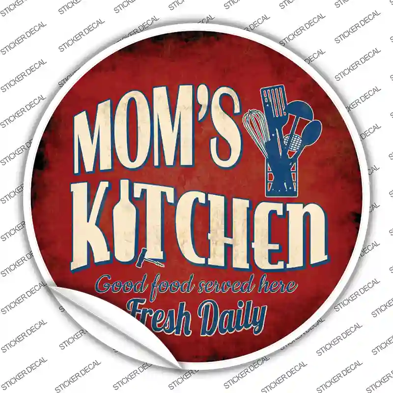 Moms Kitchen Novelty Circle Sticker Decal