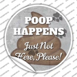 Poop Happens Novelty Circle Sticker Decal