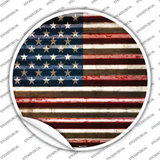 American Flag Novelty Circle Sticker Decal
