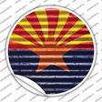 Arizona Flag Novelty Circle Sticker Decal