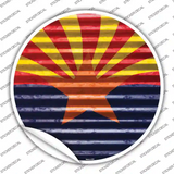 Arizona Flag Novelty Circle Sticker Decal