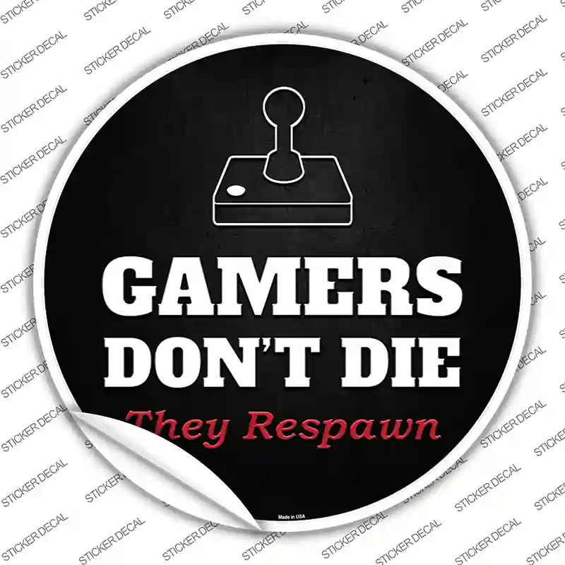Atari Gamers Dont Die Novelty Circle Sticker Decal