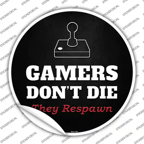 Atari Gamers Dont Die Novelty Circle Sticker Decal