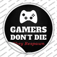 XBOX Gamers Dont Die Novelty Circle Sticker Decal