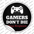 PlayStation Gamers Dont Die Novelty Circle Sticker Decal